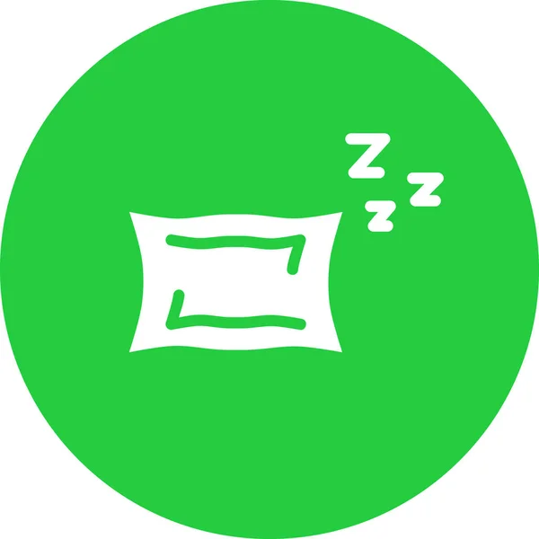 Bedroom Hotel Night Icon Solid Style — Stock Vector