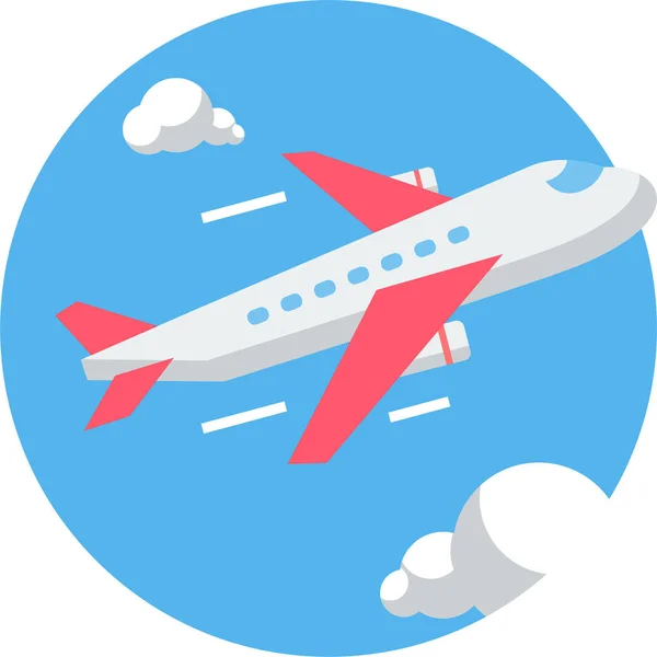 Avião Avião Ícone Primeiro Voo Estilo Plano — Vetor de Stock