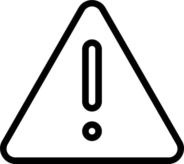 Alerta Alarma Icono Atención Estilo Esquema — Vector de stock