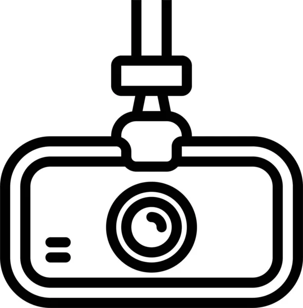 Assist Camera Auto Pictogram Grote Lijnen Stijl — Stockvector