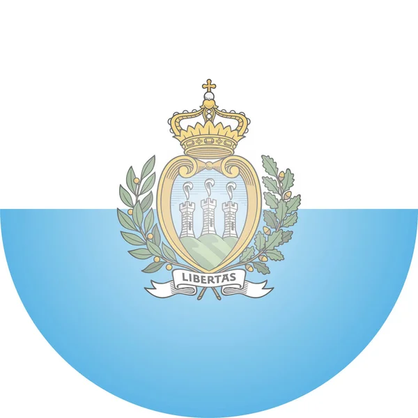 Țară Steag Marino Pictogramă Stil Izometric — Vector de stoc