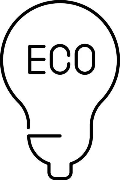 Ícone Energia Eco Lâmpada —  Vetores de Stock