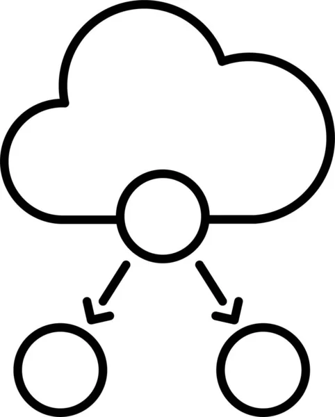 Icona Archiviazione Dati Cloud — Vettoriale Stock