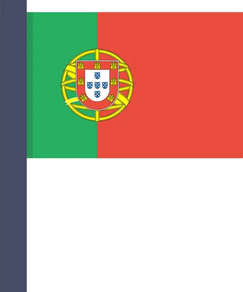 National Flag Portugal Icon Flat Style — 스톡 벡터