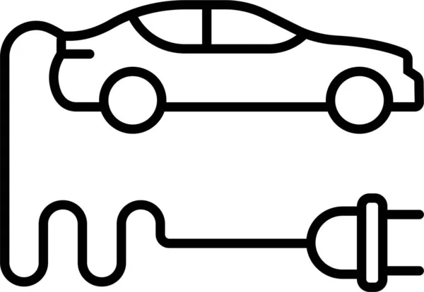 Электрическая Икона Автомобиля — стоковый вектор
