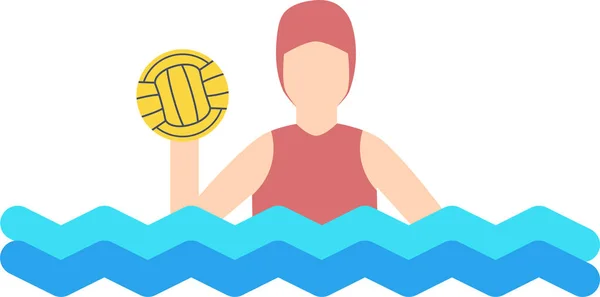 Jeux Olympiques Natation Icône Des Sports Aquatiques Dans Style Plat — Image vectorielle