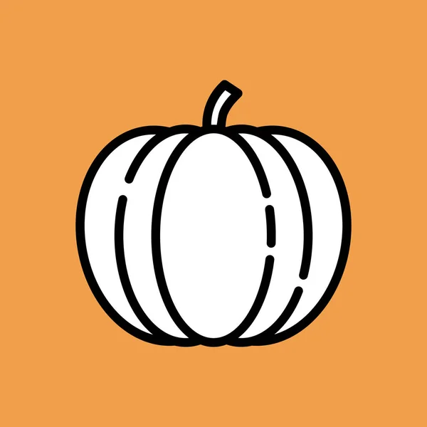 Icône Halloween Fruits Automne Dans Style Badge — Image vectorielle