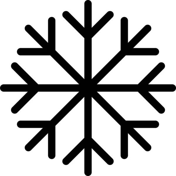 Vorst Sneeuw Sneeuwvlokken Pictogram — Stockvector