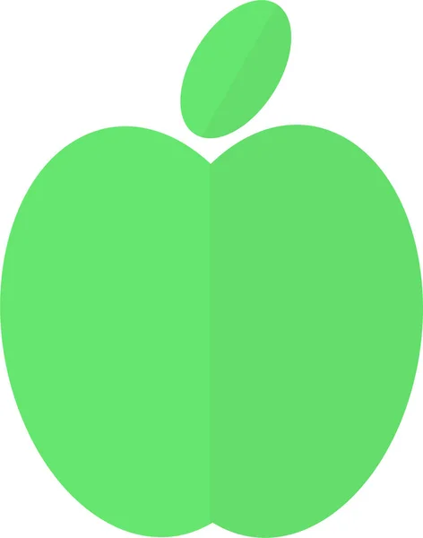 Apfel Obst Ikone Flachen Stil — Stockvektor