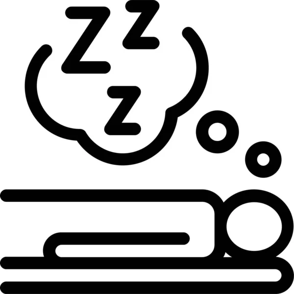 Biohacking Human Sleep Icon Outline Style — Stock Vector