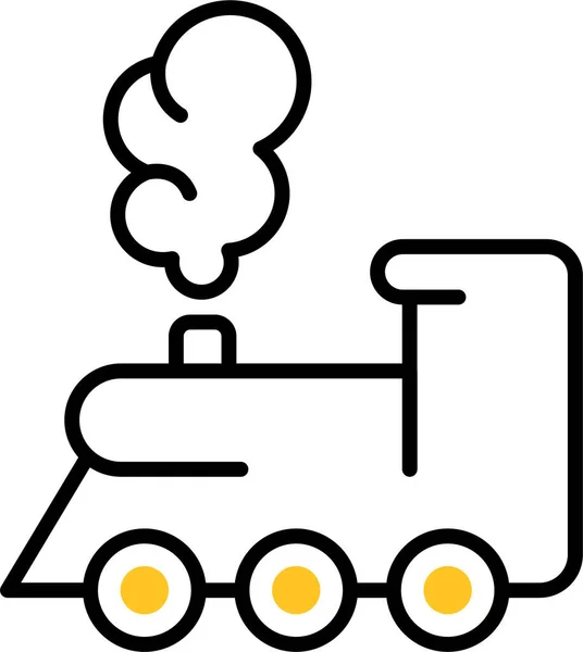 Steam Train Hildren Icon — Stock Vector