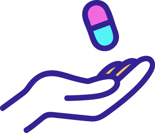 Antibiotica Drug Icoon Ziekenhuizen Gezondheidszorg Categorie — Stockvector