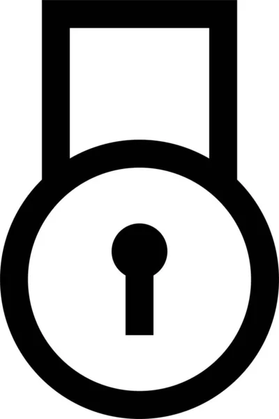 Lock Security Outline Icon Outline Style — Stock Vector