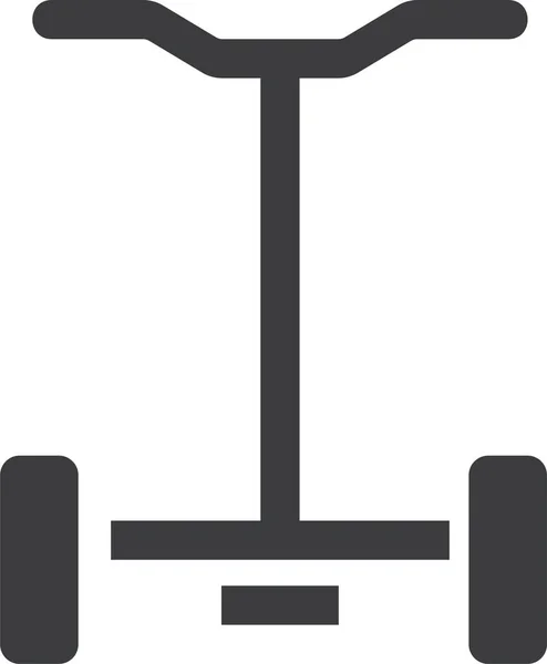 Motor Scooter Segway Pictogram Solide Stijl — Stockvector