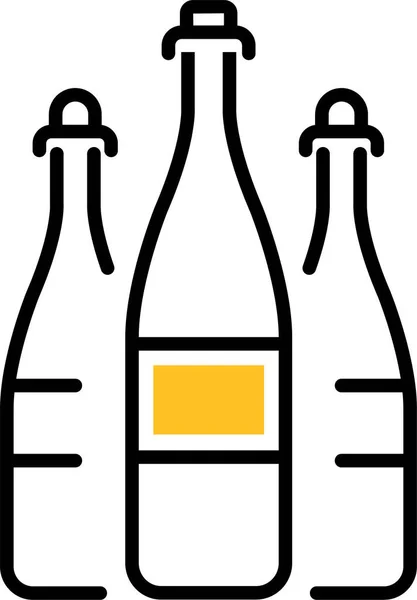 Bouteille Vin Icône Alcool — Image vectorielle