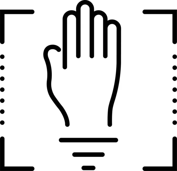Иконка Биометрического Отпечатка Руки — стоковый вектор