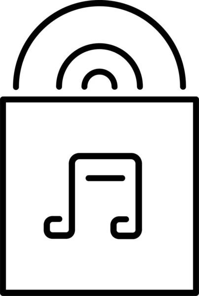 Disco Multimedia Icono Música — Vector de stock