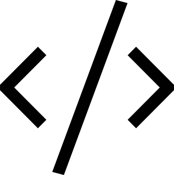 Html Code Outline Symbol Outline Stil — Stockvektor