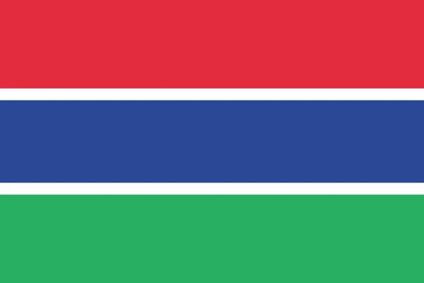 Länderfahne Gambia Ikone Flachen Stil — Stockvektor