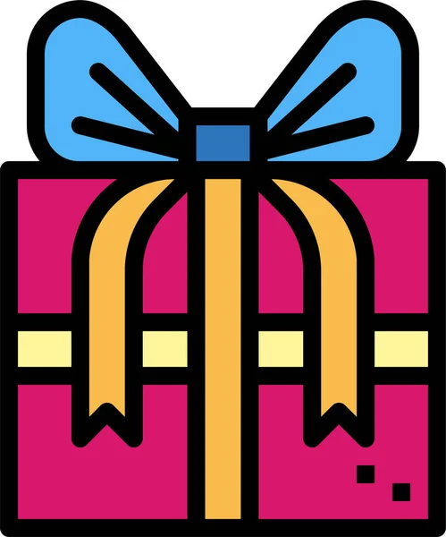 Bow Box Gift Icon — Stock Vector