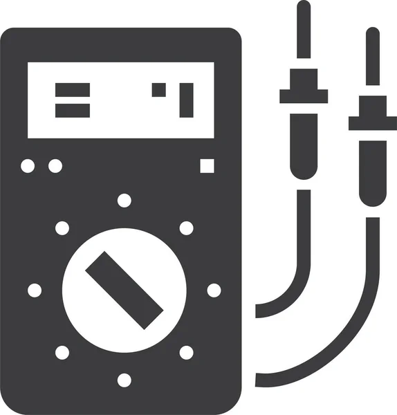 Ηλεκτρικό Εικονίδιο Συσκευής Μπαταρίας Στερεό Στυλ — Διανυσματικό Αρχείο