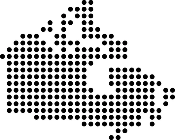 Kanadisches Kartensymbol Solidem Stil — Stockvektor