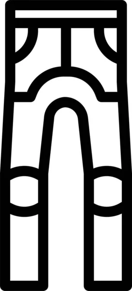 Ikona Oblečení Motorkář Zařízení Stylu Osnovy — Stockový vektor