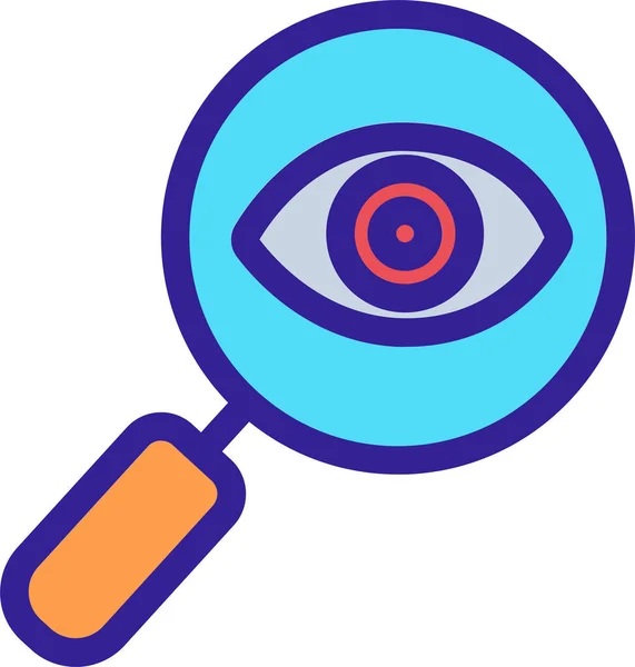 Cipher Eye Glass Icon Computer Internet Security Category — Stock Vector