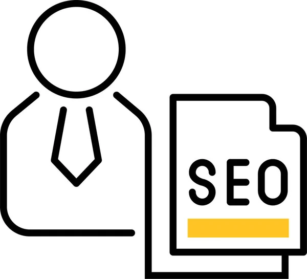 Иконка Seo Marketing Content — стоковый вектор