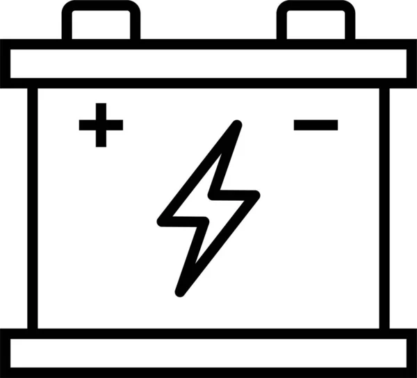 Batterij Bio Auto Pictogram — Stockvector