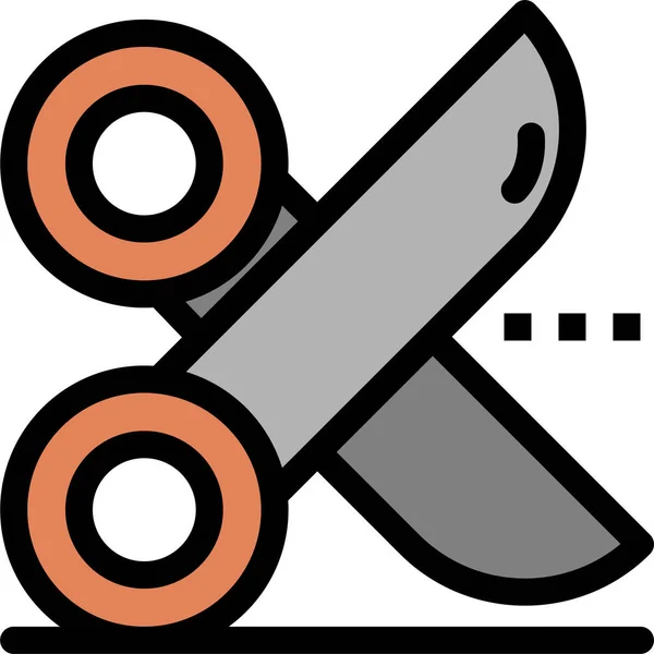 Cut Cutting Paper Icon — Stock Vector