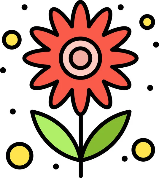 春季农场花卉自然图标 — 图库矢量图片