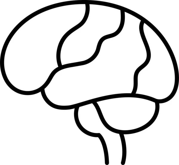 Anatomía Icono Del Órgano Cerebral — Vector de stock