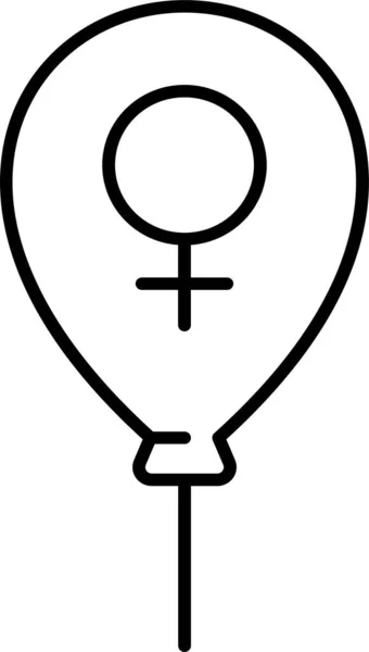 Parade Vrouwelijke Vrouw Pictogram — Stockvector