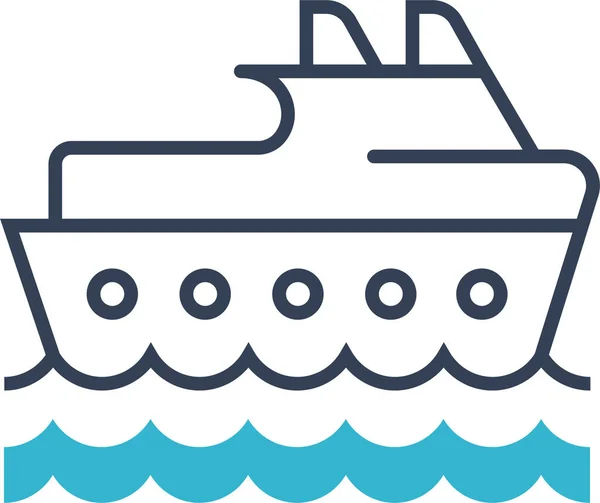 Deniz Gemisi Taşıma Simgesi Biçiminde — Stok Vektör