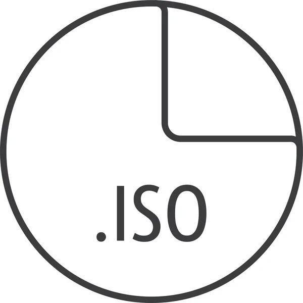 Filformat Iso Ikon Konturstil — Stock vektor