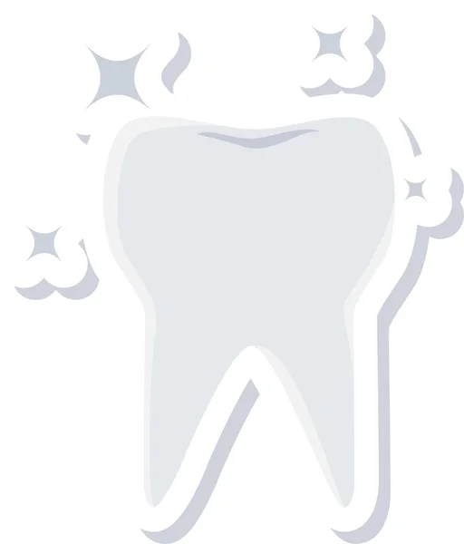 Diente Dental Icono Odontología Estilo Plano — Vector de stock