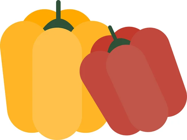 扁平的辣椒甜食图标 — 图库矢量图片