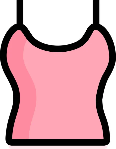 Ropa Ropa Icono Moda Estilo Contorno Lleno — Vector de stock