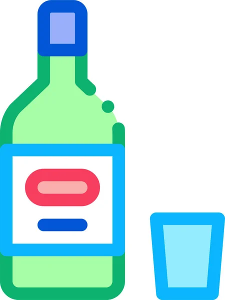 Alkohol Flasche Drink Ikone — Stockvektor