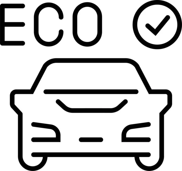 Auto Voiture Éco Icône — Image vectorielle