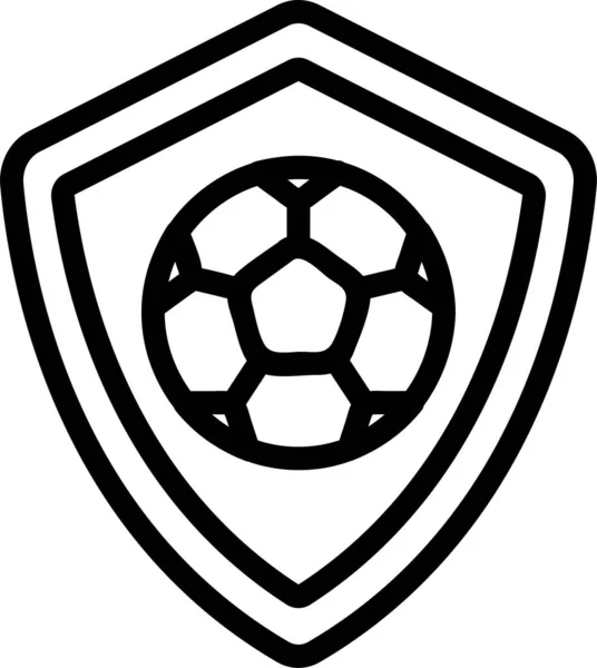 Icono Del Abanico Emblema Competencia Categoría Fútbol Fútbol — Vector de stock