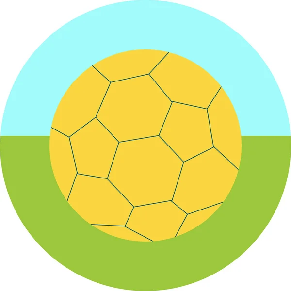 Ballon Icône Sport Handball Dans Style Plat — Image vectorielle