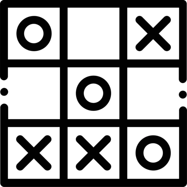 Cross Game Kids Icon Outline Style — стоковый вектор