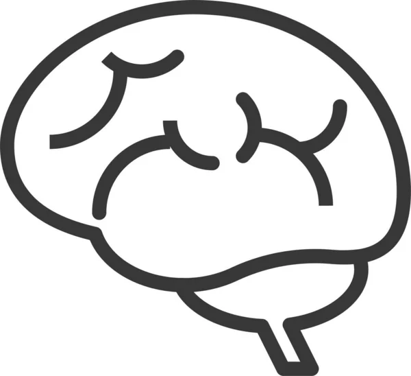 Ikona Anatomie Mozku Nemocnice Stylu Osnovy — Stockový vektor