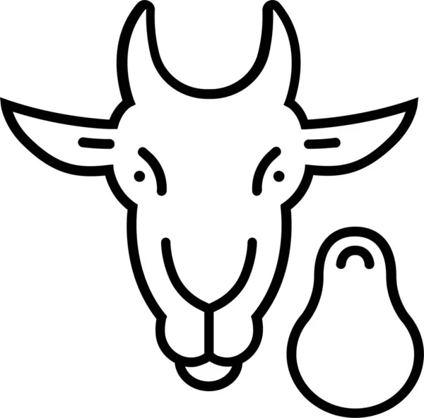 Ikon För Kött Från Livsmedelsdjur — Stock vektor