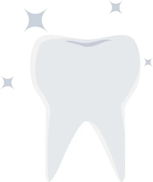 Diente Dentista Dental Icono Estilo Plano — Vector de stock