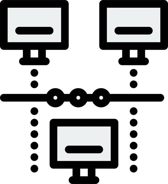 Connexion Internet Partage Icône — Image vectorielle