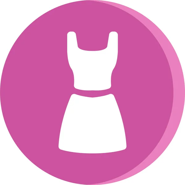 Ύφασμα Φόρεμα Φόρεμα Εικονίδιο Στερεό Στυλ — Διανυσματικό Αρχείο
