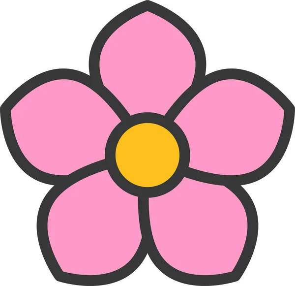 Ανθισμένο Λουλούδι Εικονίδιο — Διανυσματικό Αρχείο